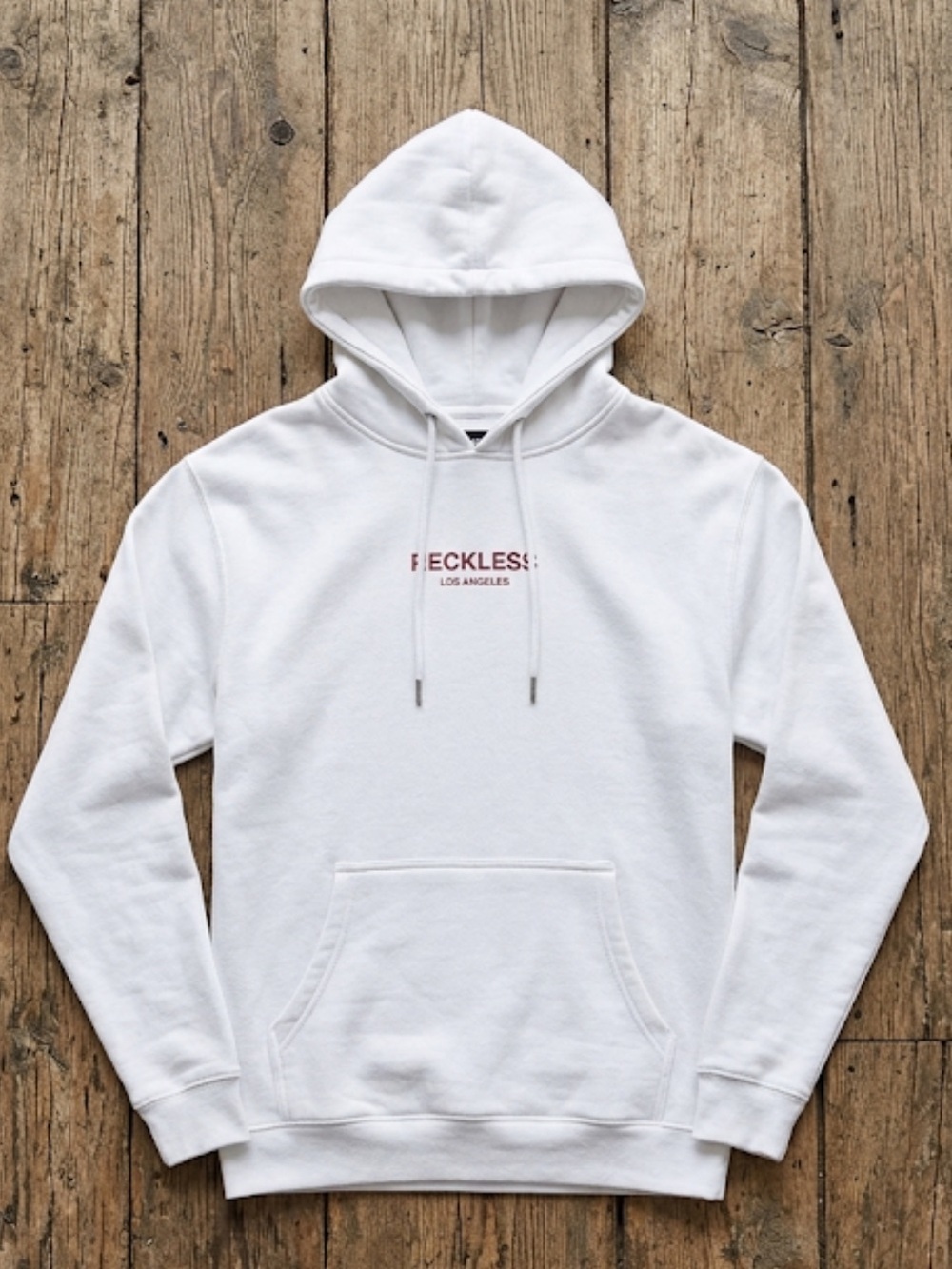 Reckless Los Angeles White Hoodie